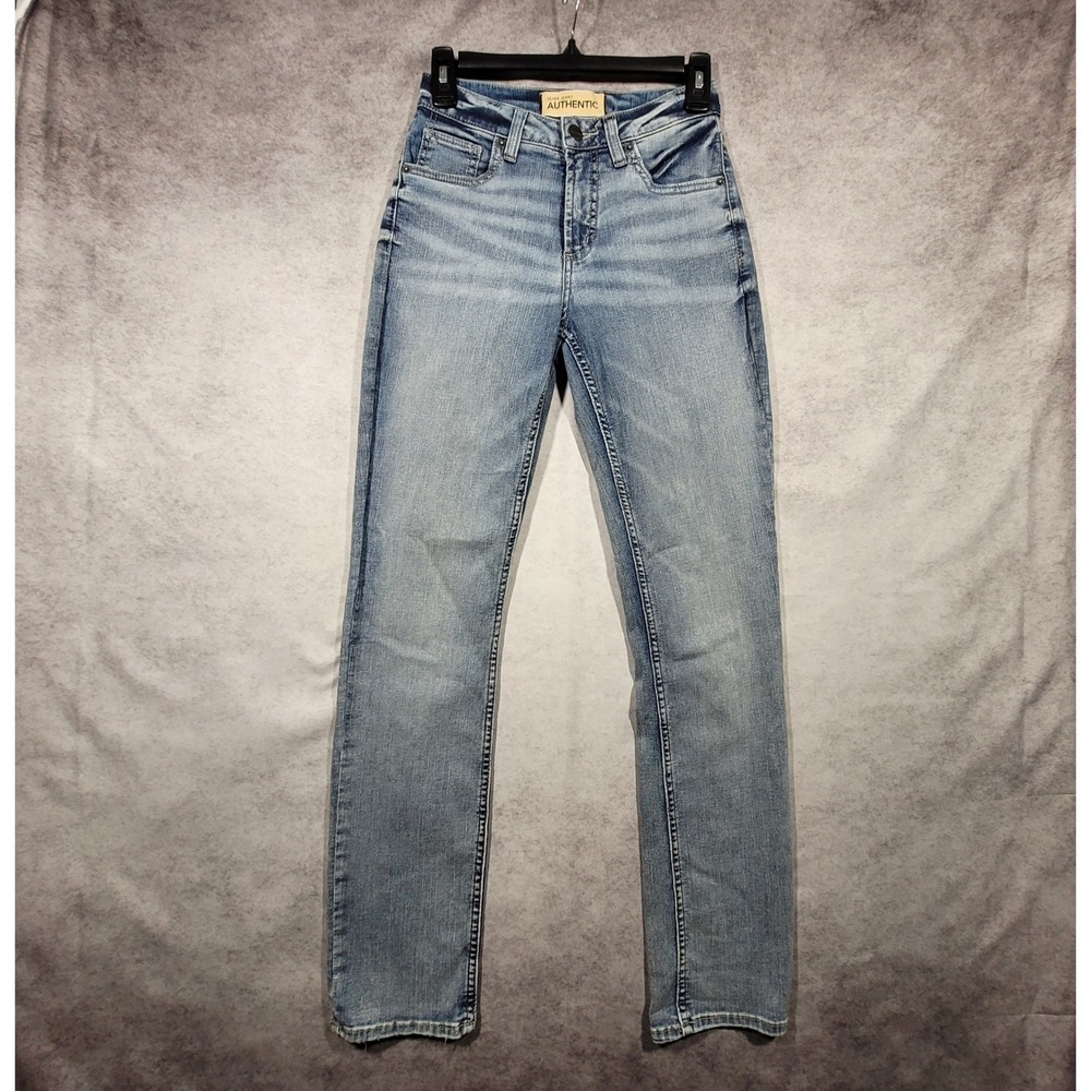Silver Jeans Authentic Denim Womens‎ 2  Curvy High Slim Straight 25x32 *